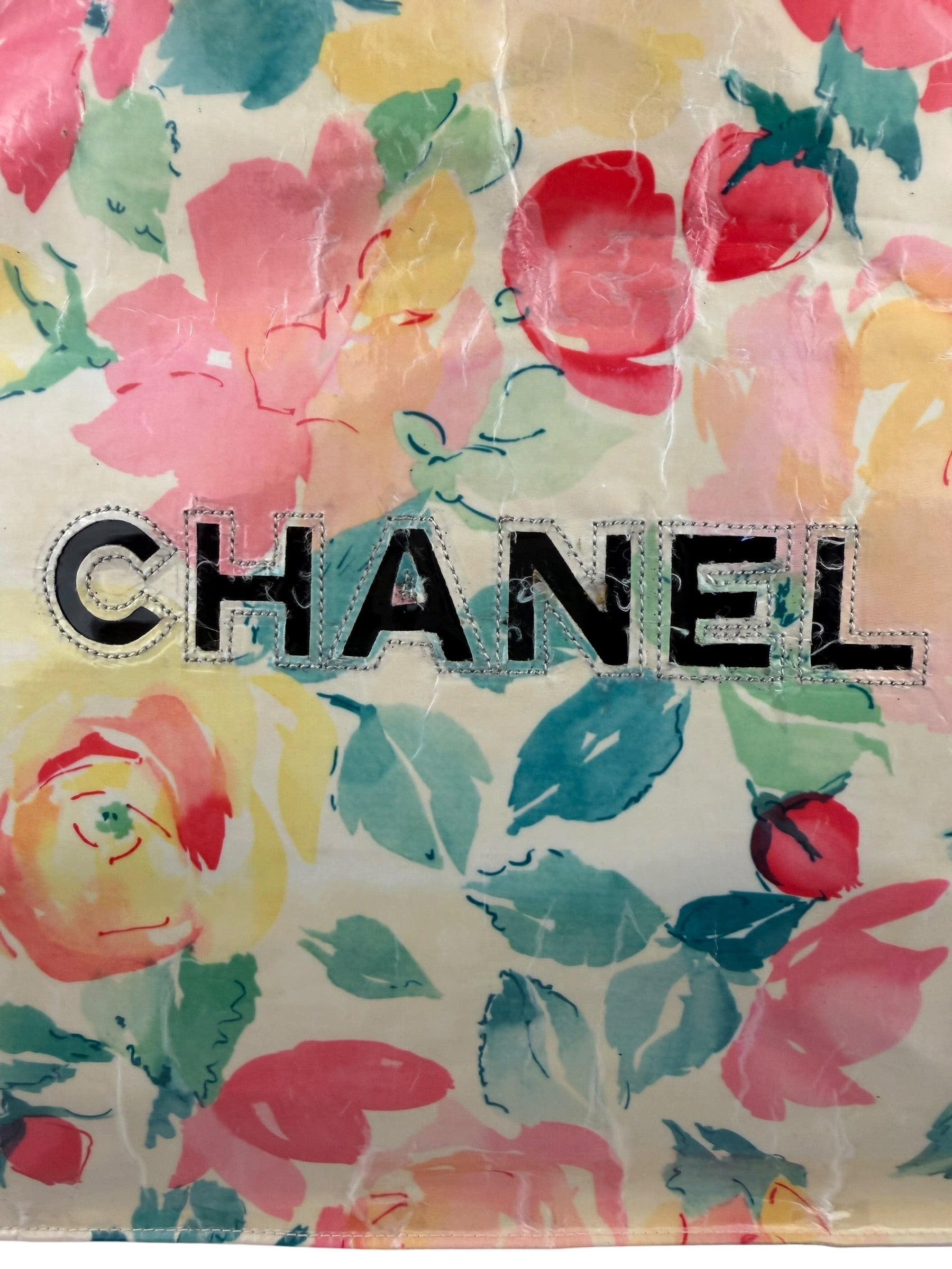 Chanel Floral Print CC Vinyl Tote 1994
