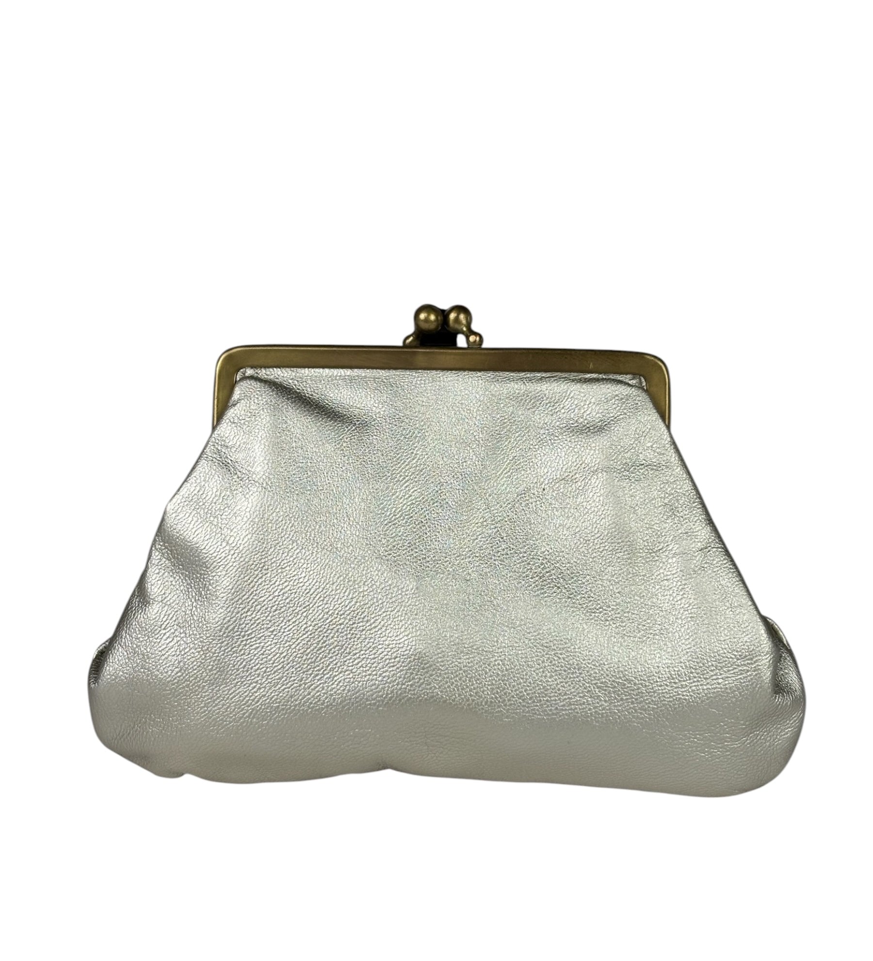Chloe Metallic Gold Leather Frame Coin Pouch