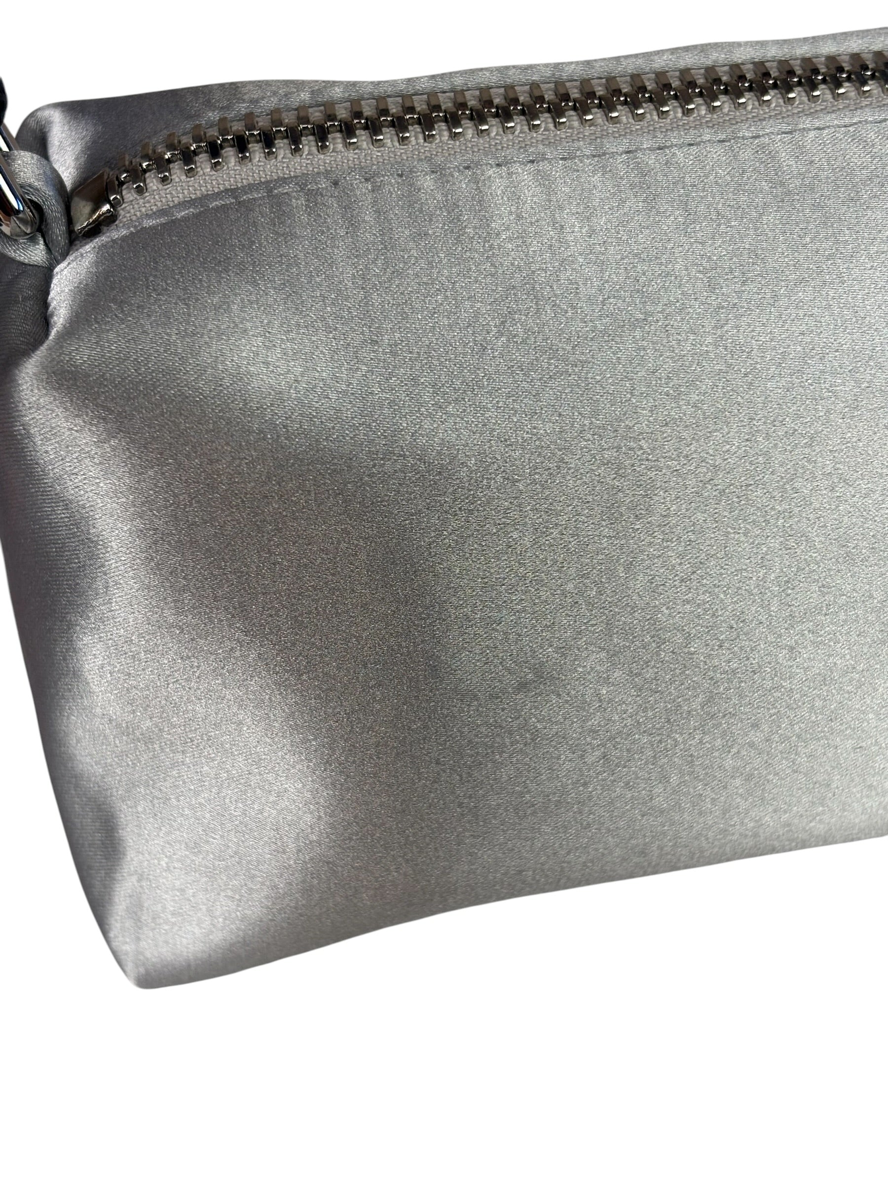 Alexander Wang Silver Satin Heiress Pouch