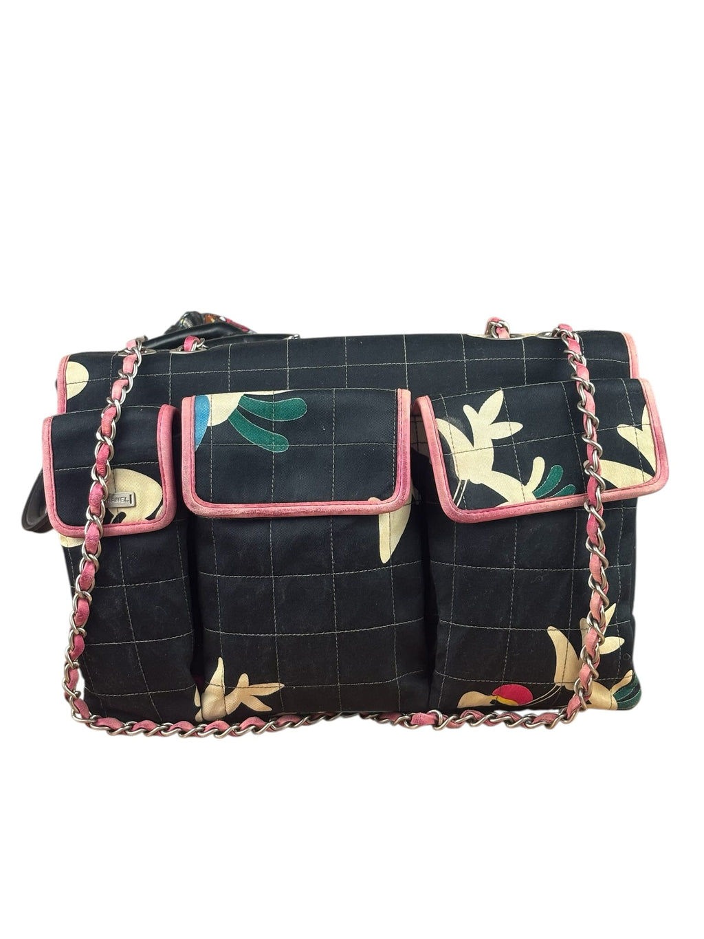 Chanel Chocolate Bar Multipocket Floral Flap 2002