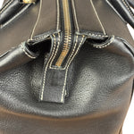 Salvatore Ferragamo Vintage Black Pebbled Leather Tote Bag