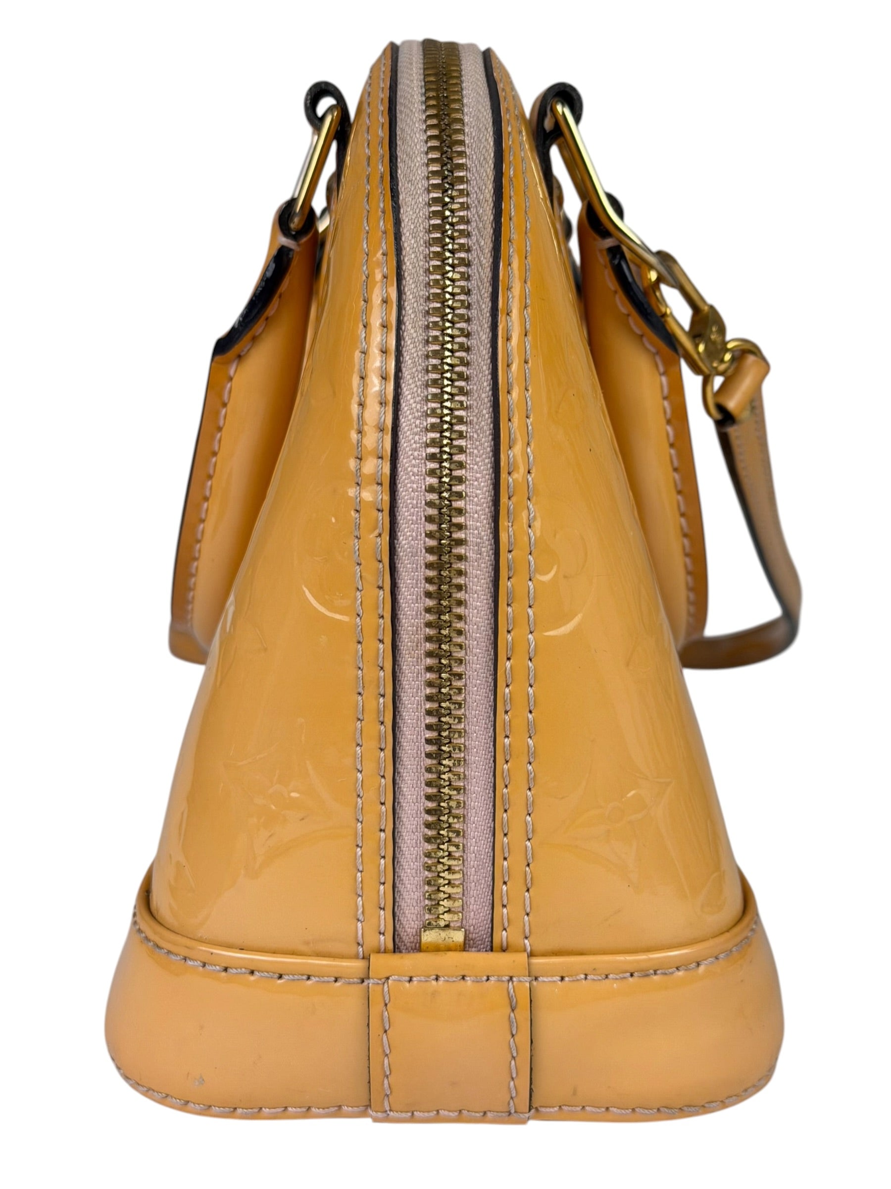 Louis Vuitton Yellow Monogram Vernis Alma BB Two-Way Bag