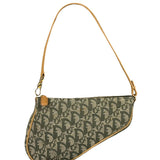 Christian Dior Vintage Green Trotter Saddle Pochette