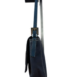 Fendi Denim Canvas Wave Buckle Pochette