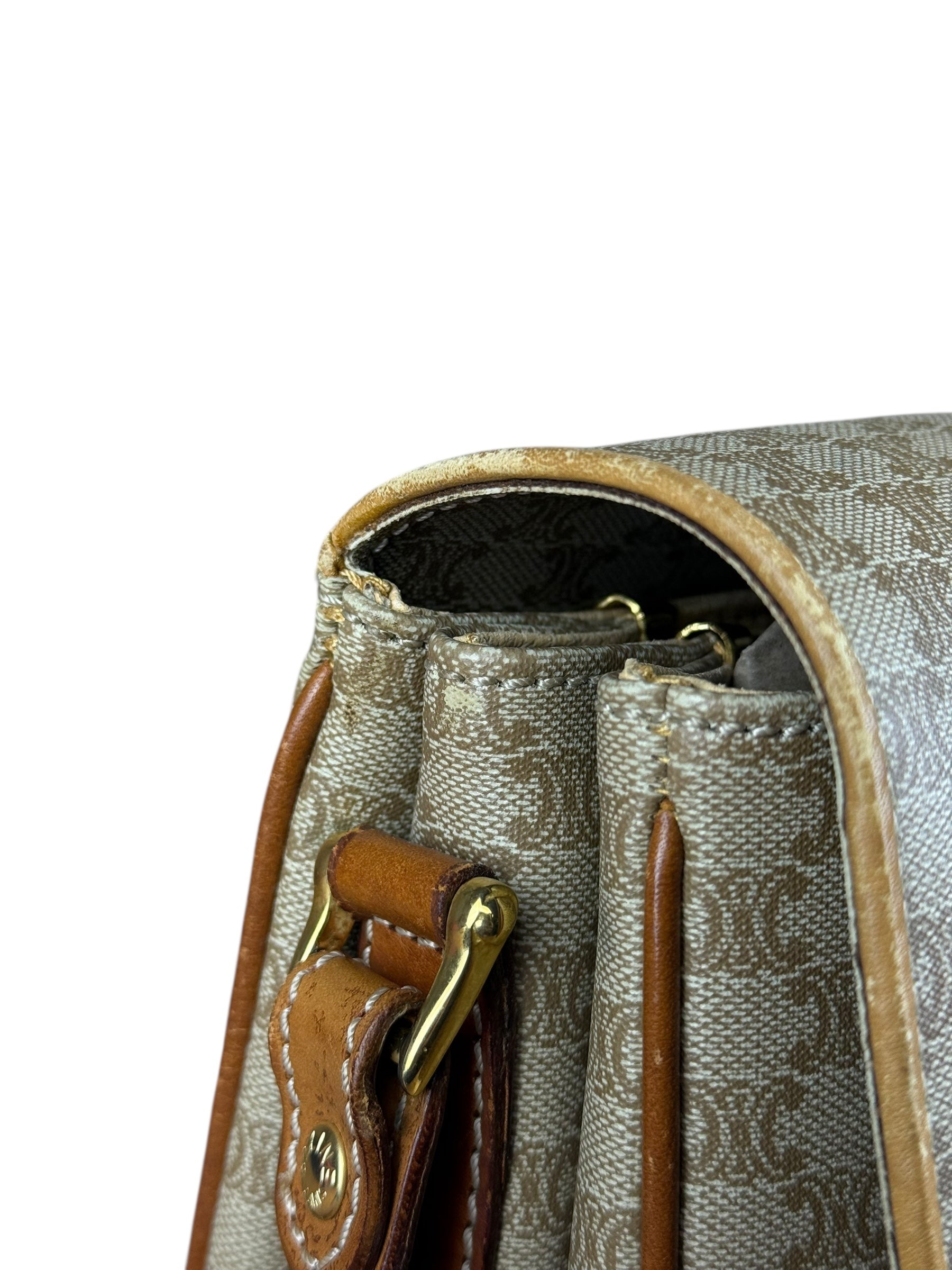 Celine Vintage Macadam Canvas Crossbody Bag