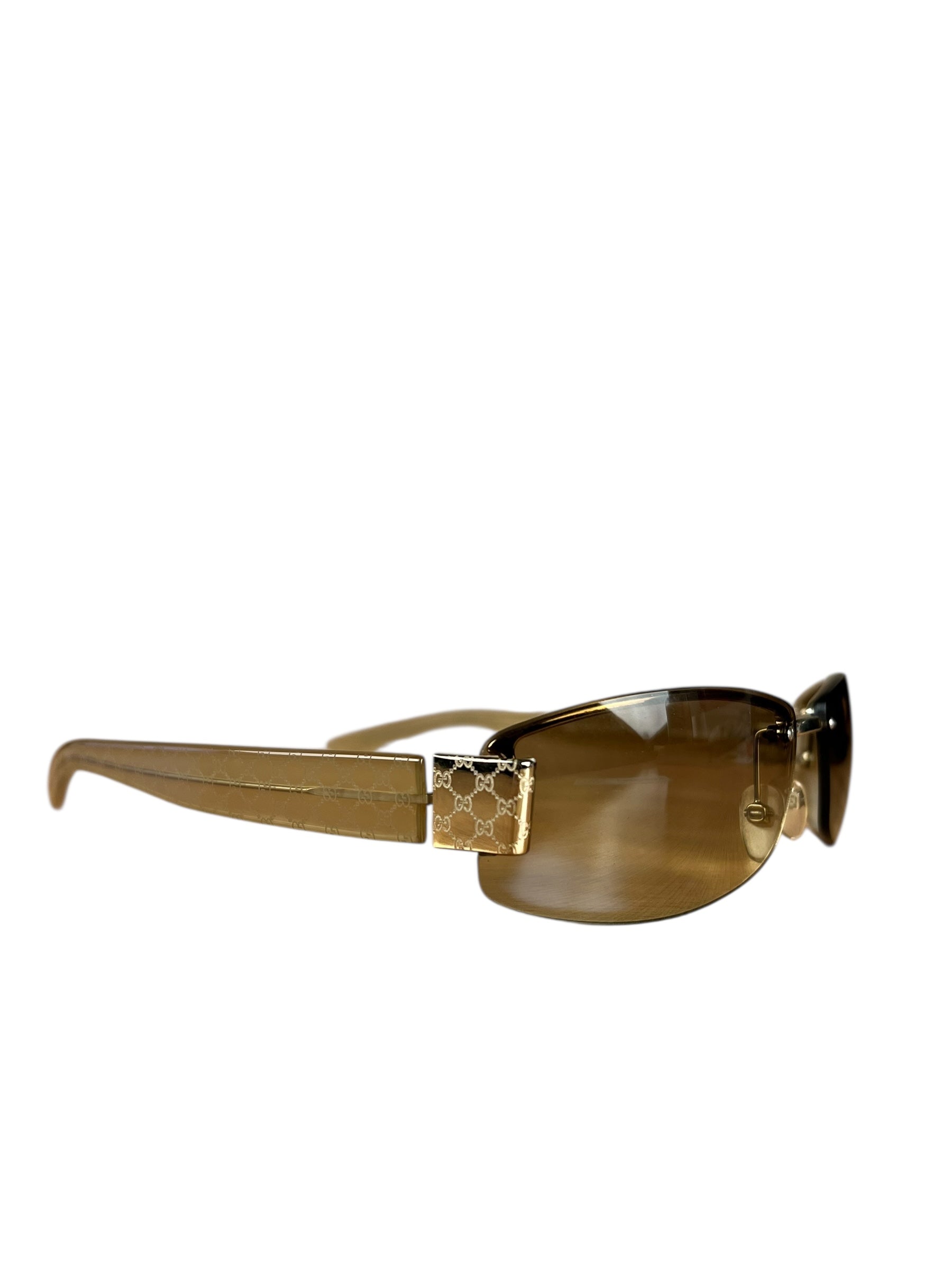 Gucci Vintage GG Web Tinted Sunglasses