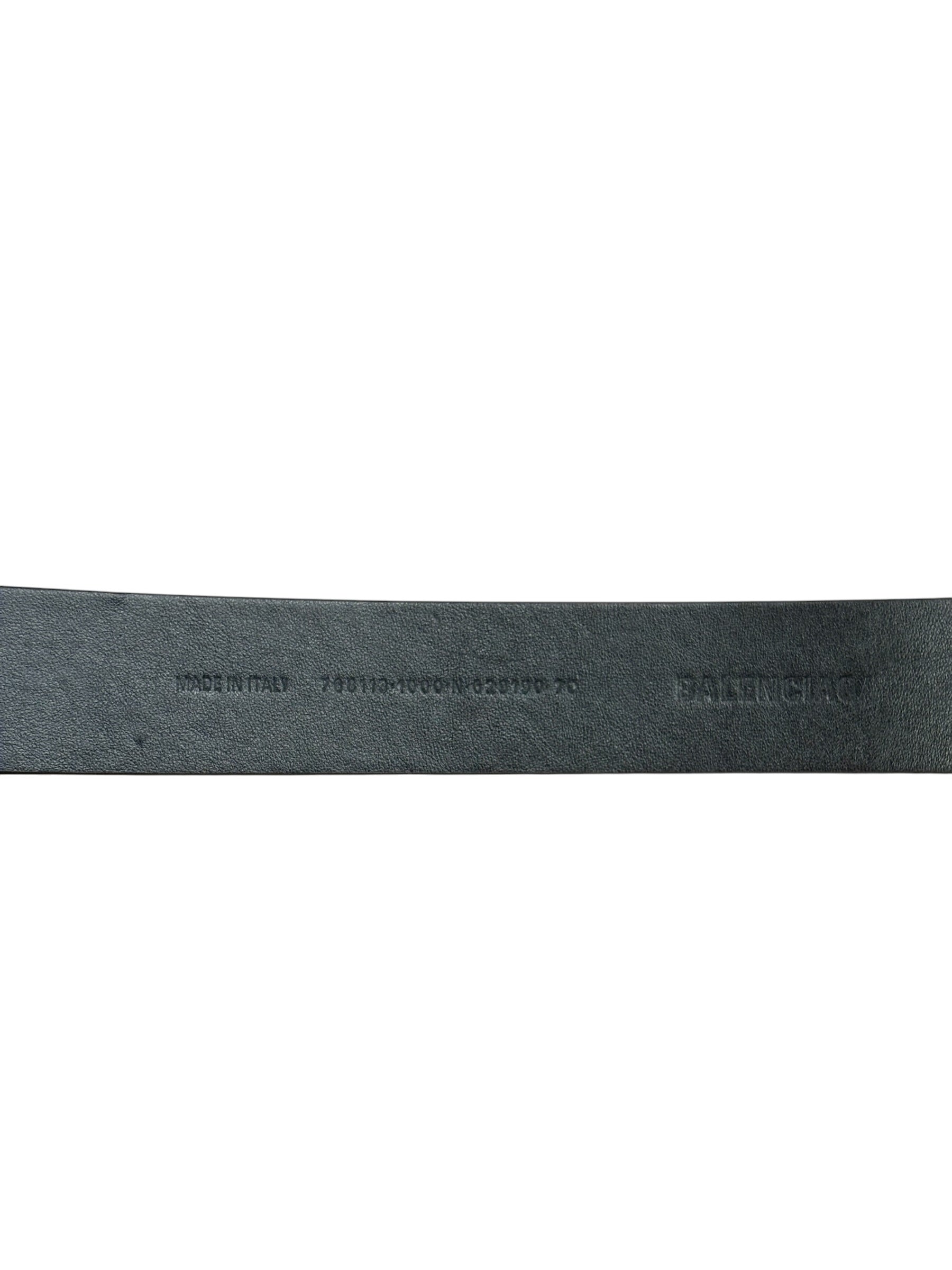 Balenciaga Black Leather Belt