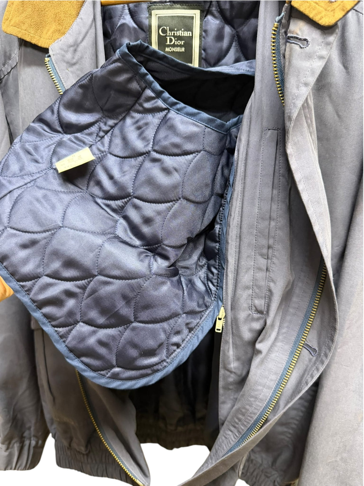 Vintage Christian Dior Blue Monsieur Zip-Up Jacket