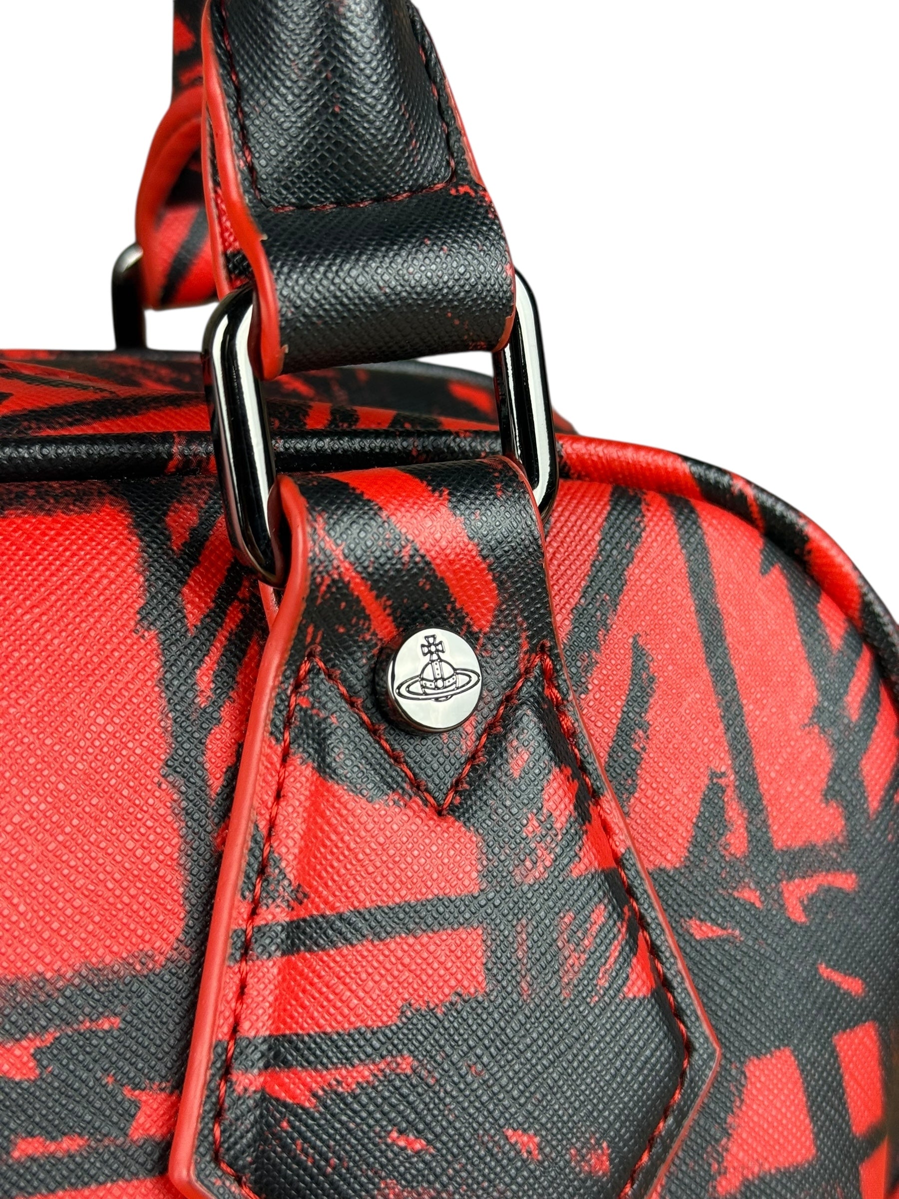 Vivienne Westwood Grafiti Plaid Boston Bag