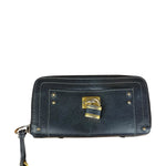 Chloé Black Leather Paddington Long Wallet