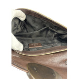 Gucci Brown Patent Leather GG Crystal Babouska Hysteria Pochette