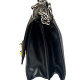 Fendi Black Leather Kan I Monster Eyes Shoulder Bag