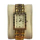 Givenchy Cream Dial Tank Gold Plated Watch