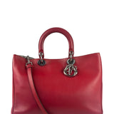 Christian Dior Red Leather Diorissimo Tote
