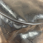 Gucci Black PVC GG Imprime Web Buckle Messenger Bag