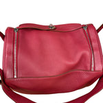Hermes Lindy 34 Red/Fuchsia Clemence Leather Handbag 2014