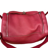 Hermes Lindy 34 Red/Fuchsia Clemence Leather Handbag 2014