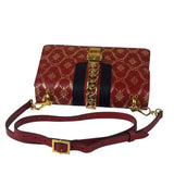 Gucci Red Leather Sylvie Chain Shoulder Bag