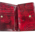 Cartier Red Patent Leather Must De Cartier Tri-Fold Wallet