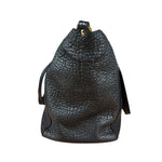Burberry Black Pebbled Leather Shoulder Bag
