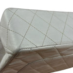 Chanel CC White Quilted Double Flap Bag 1988