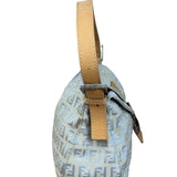 Fendi Vintage Blue Zucca Print Baguette