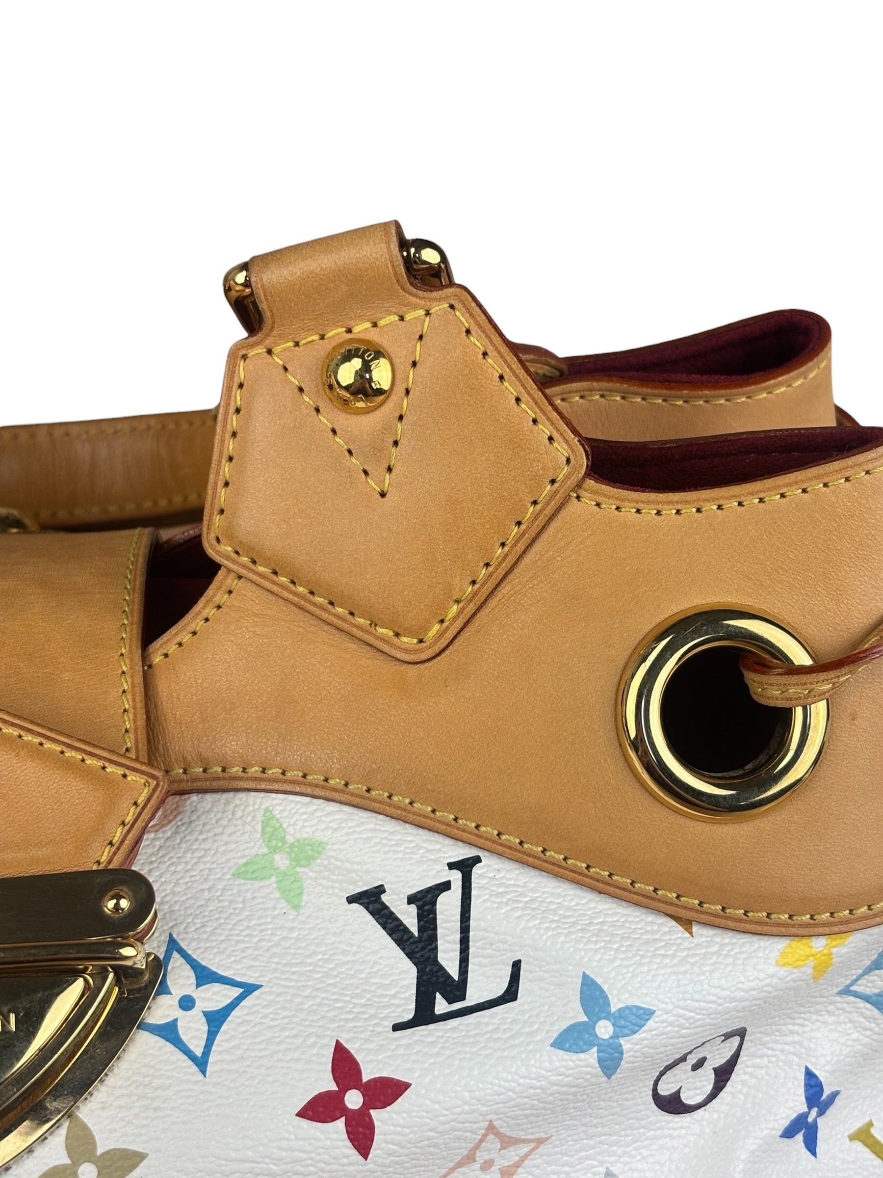 Louis Vuitton White Murakami Ursula Handbag
