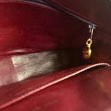 Chanel Vintage Burgundy Quilted Leather CC Camera Bag