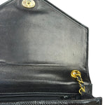 Chanel Black Lizard Leather Envelope Flap Bag 1986