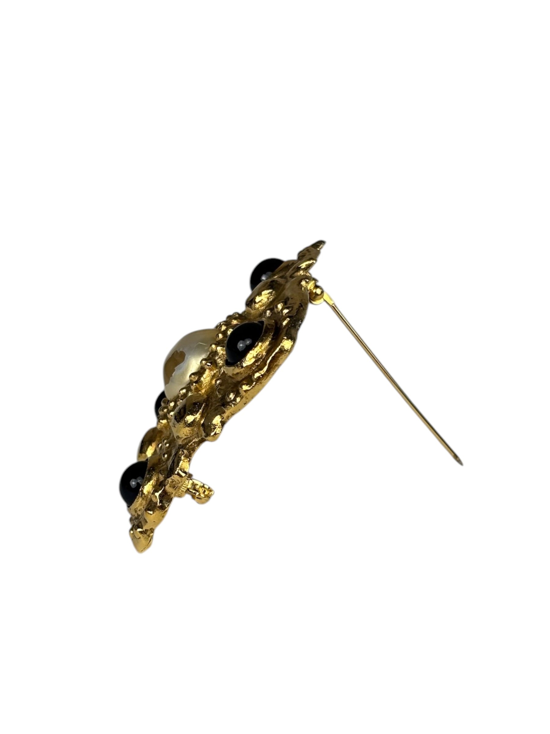 Chanel Collection 23 Baroque-Style Gold Plated Brooch