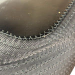 Gucci Vintage Black Ribbed Bamboo Top Handle Bag