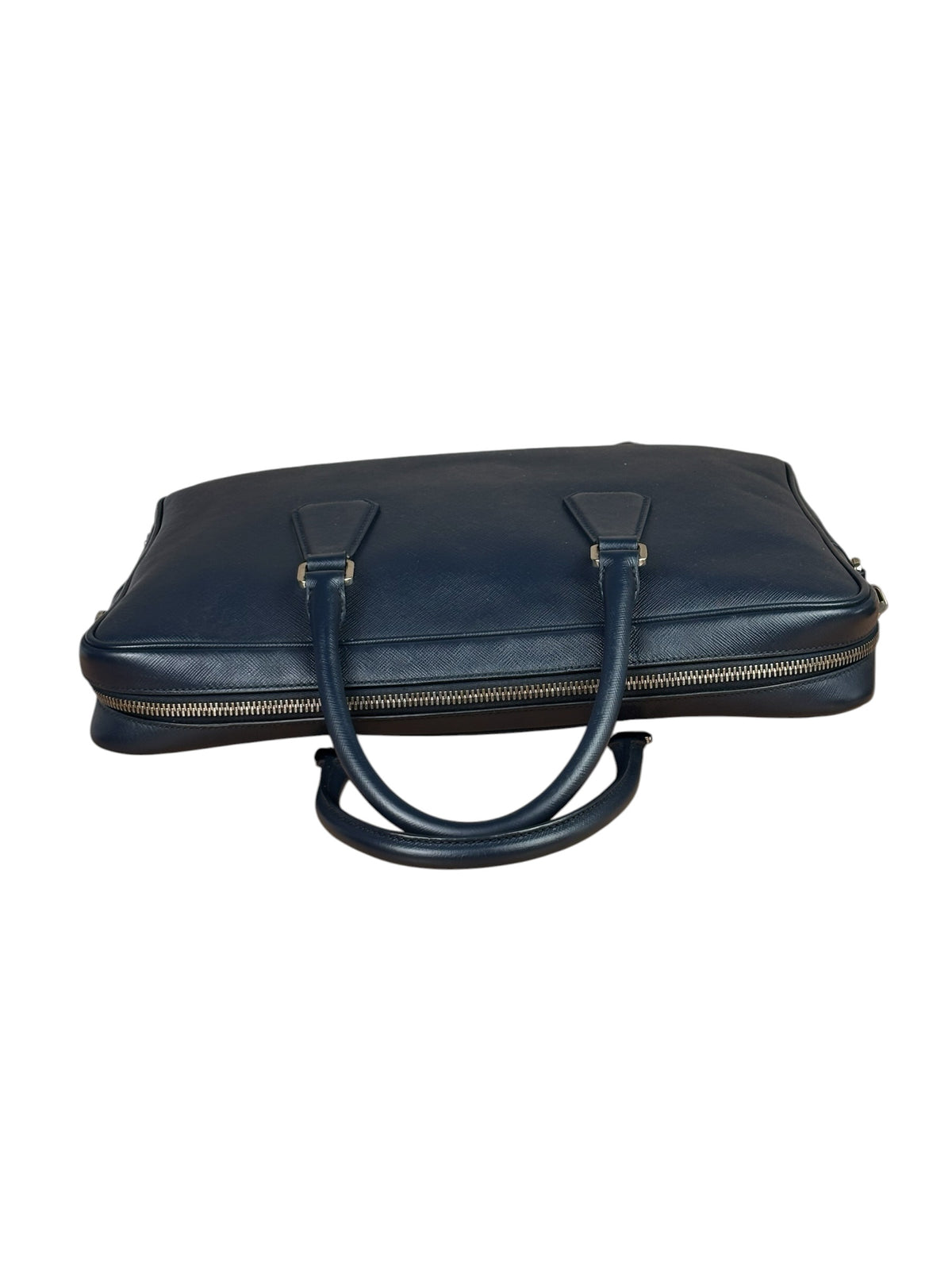 Prada Navy Saffiano Leather Laptop Work Bag