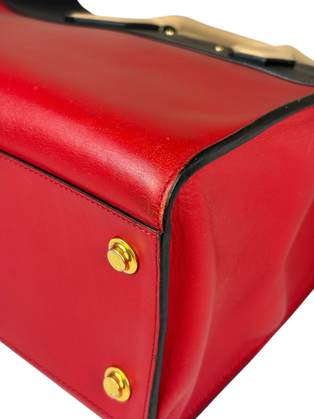 Louis Vuitton Red Leather City Steamer 2Way Handbag MM