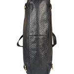 Gucci Black Leather GG Supreme D-Ring Abbey Tote