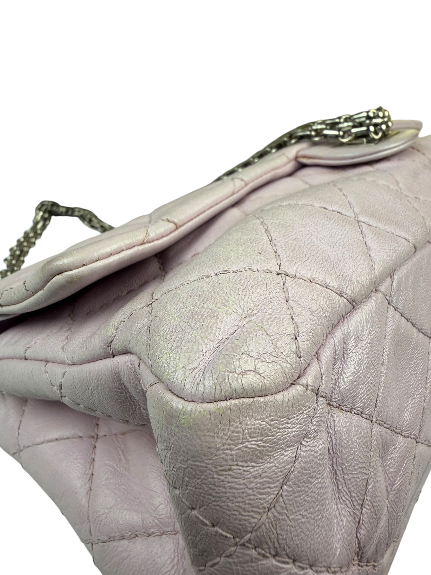 Chanel Light Pink Quilted Leather Reissue 2.55 Double Flap Bag  90's