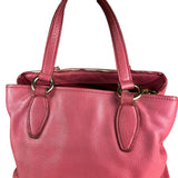 Miu Miu Pink Leather 2Way Tote Bag