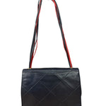 Chanel Vintage Navy/Red Quilted Leather Flap Bag 1989