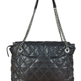 Chanel Black Leather Paris Moscow Flap/Chain Shoulder Bag 2005