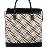 Burberry Beige Canvas Nova Check Tote Bag