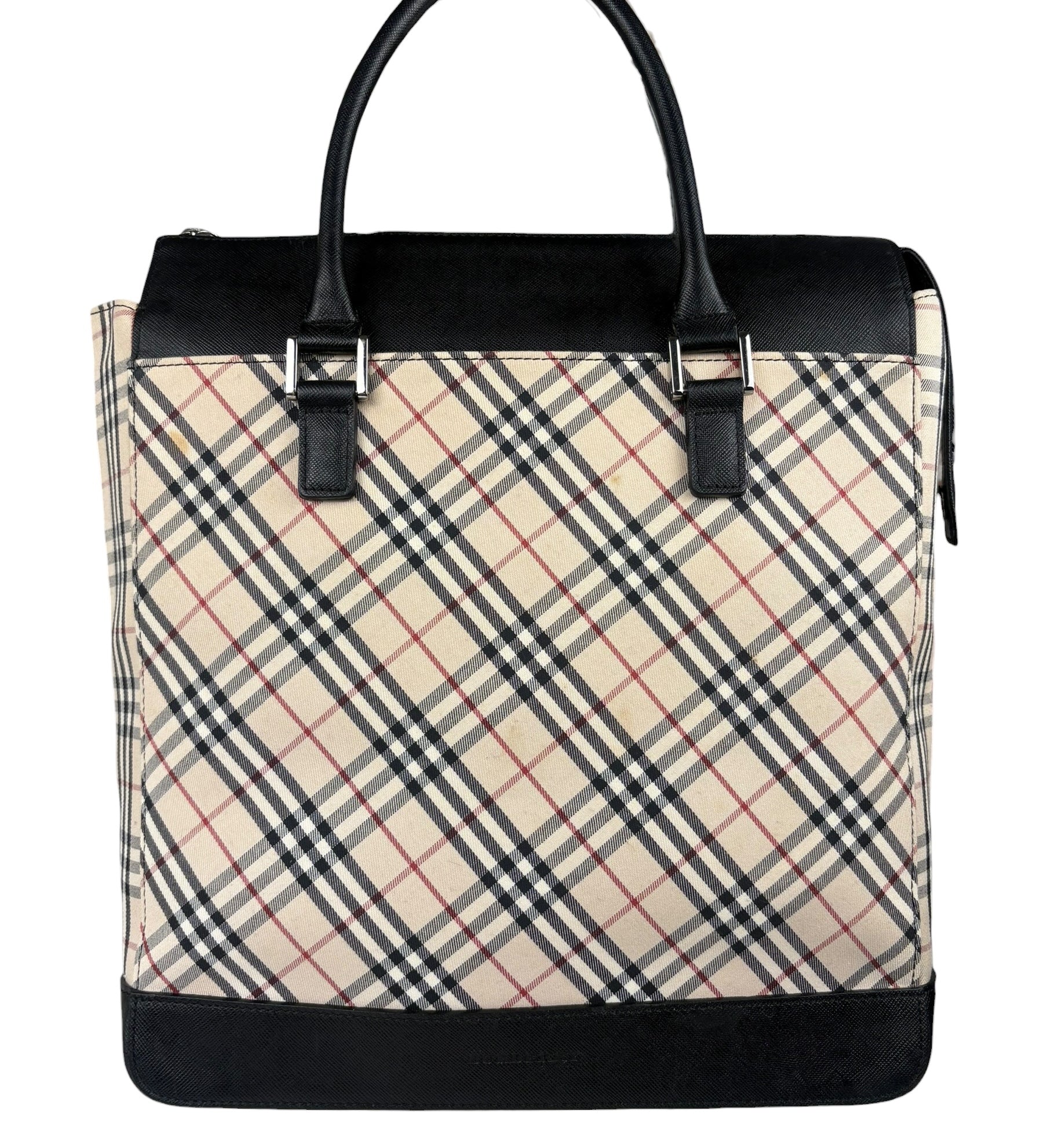Burberry Beige Canvas Nova Check Tote Bag