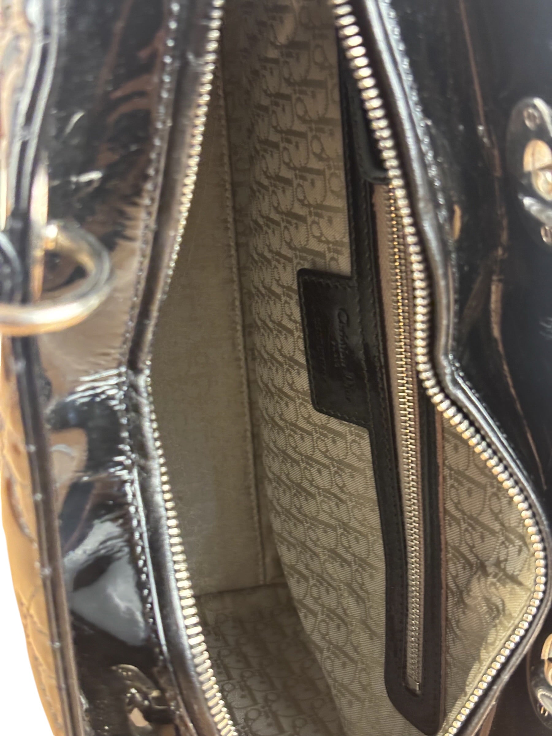 Christian Dior Black Cannage Quilted Leather Medium Lady Dior Handbag