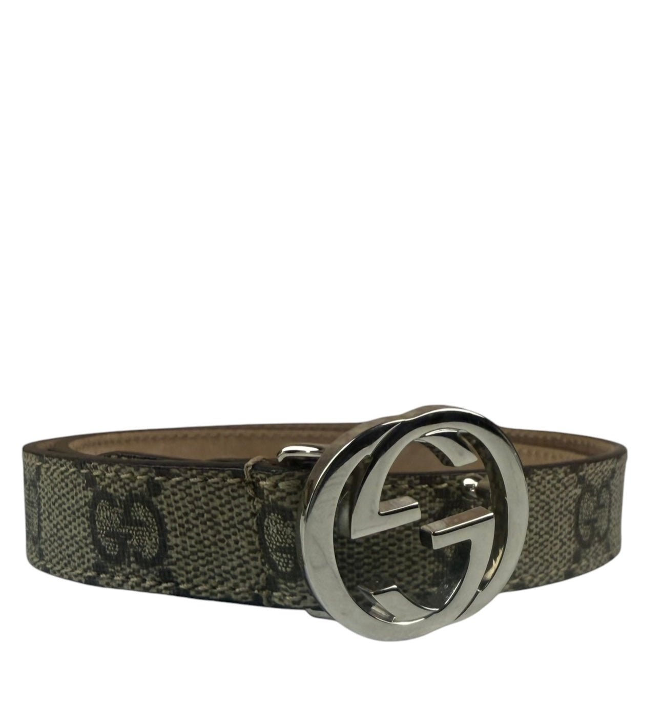 Gucci Beige GG Supreme Canvas Belt