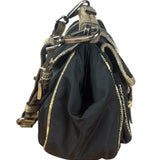 Prada Vintage Tessuto Lucertola Black Lizard Shoulder Bag