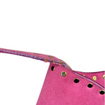 Celine Vintage Pink Suede Poulbot Shoulder Bag
