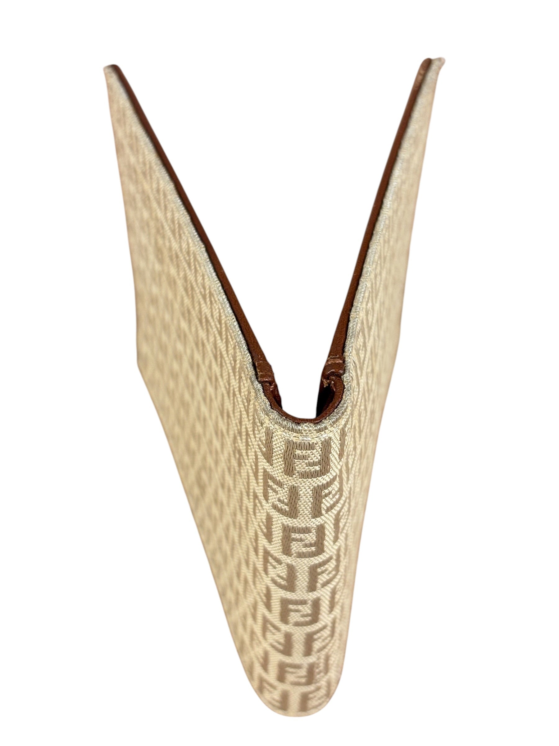 Fendi Beige FF Jacquard Bi-Fold Wallet