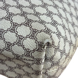 Celine White Macadam Coated Canvas Tote Bag
