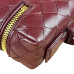 Bottega Veneta Burgundy Leather Intrecciato Bang Bang Vanity Two-Way Bag