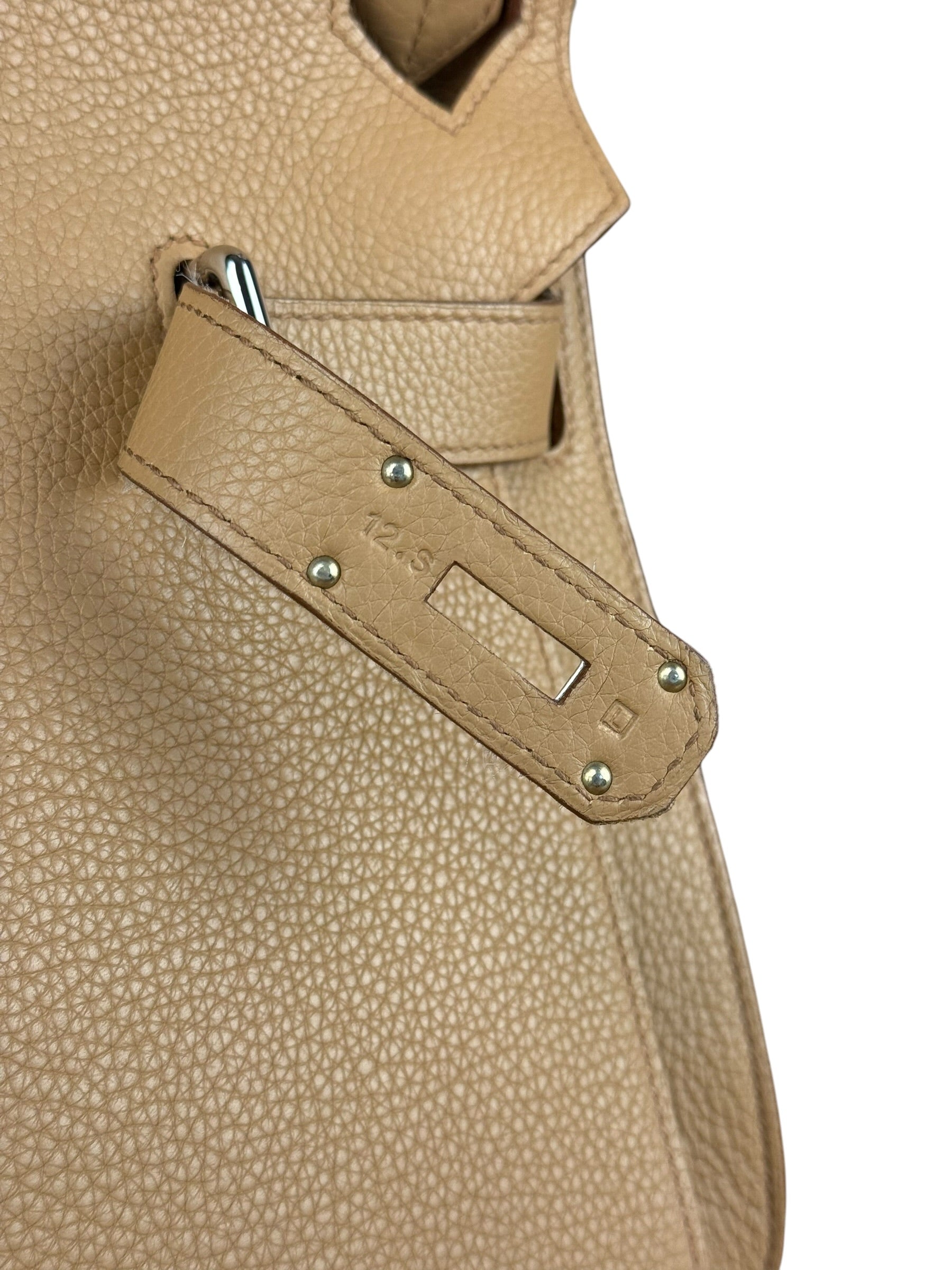 Hermes Jypsiere Tan Clemence Leather Shoulder Bag 2008