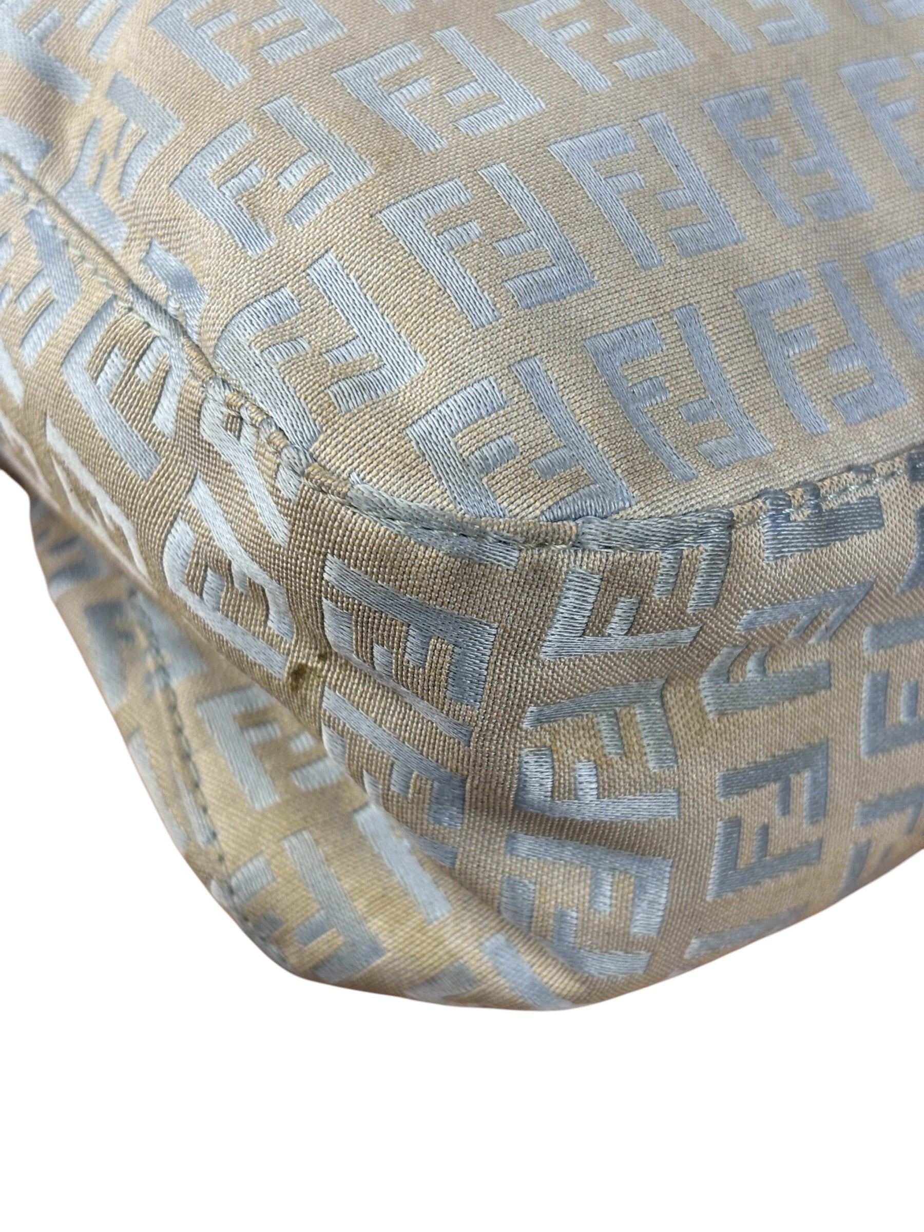 Fendi Vintage Blue Zucca Print Baguette