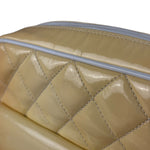 Chanel CC Patent Quilted Yellow Camera Bag 1991